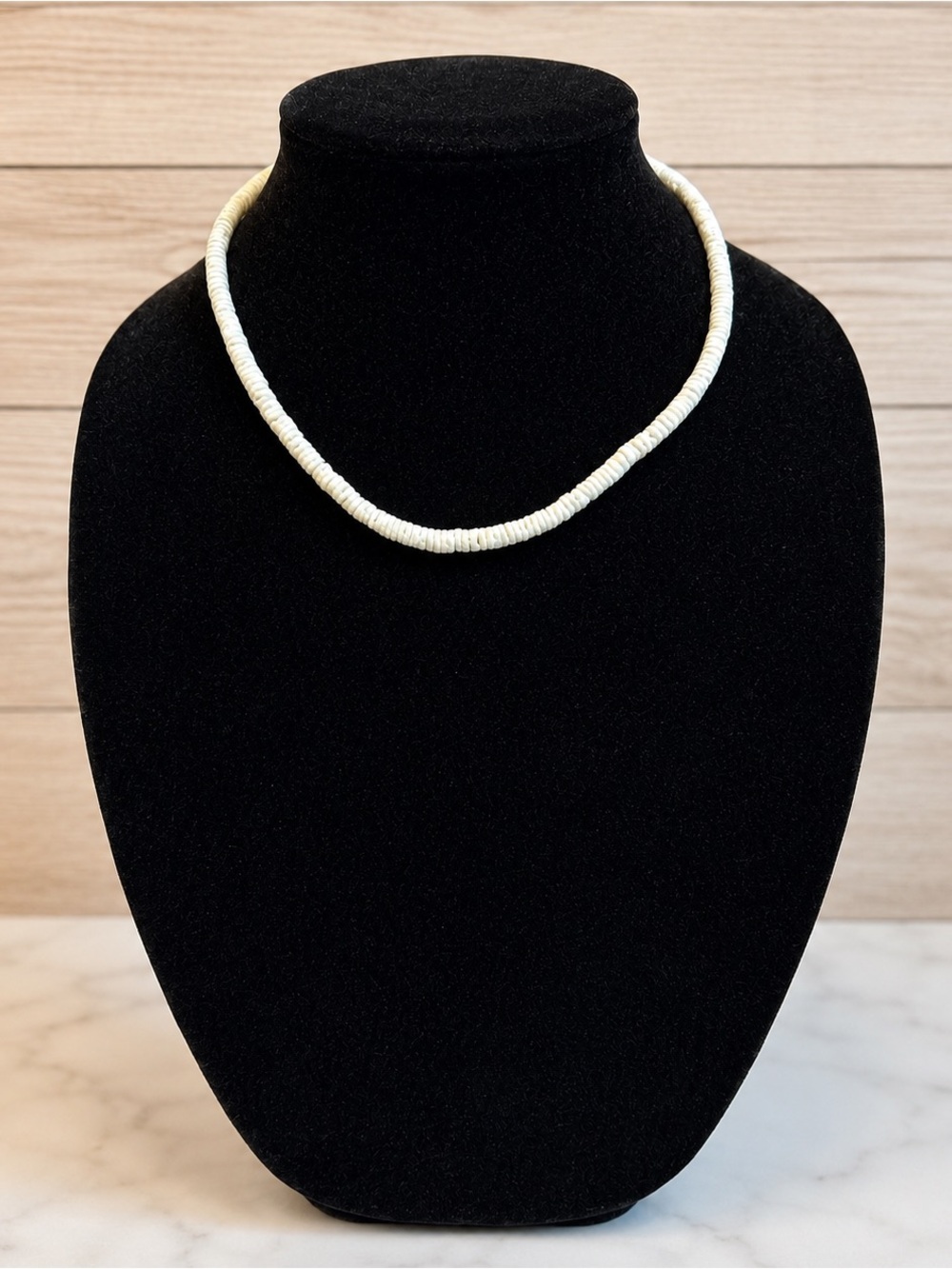 Puka Shell Light Blue Necklace